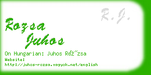 rozsa juhos business card